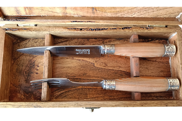 Picnic Pesado Madera Y Alpaca Caja Madera